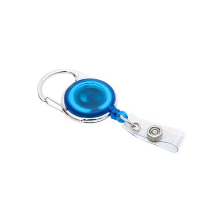 WORKSTATIONPRO Quick Clip ID Badge Reels Round Strap BLUE WO2202509